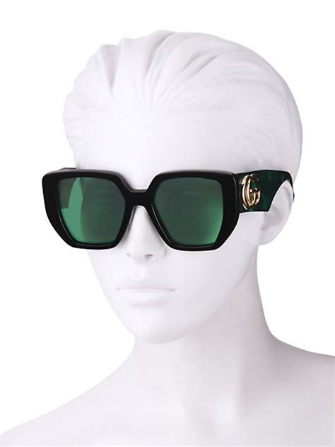 gucci 54mm rectangle sunglasses|Gucci 54mm designer sunglasses.